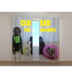 Personalized curtain - with two dogs on vacation