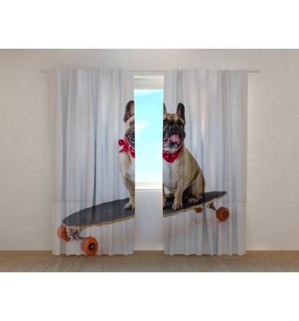0,00 € Personalisierter Vorhang - Hundeführerschule - Bulldogge