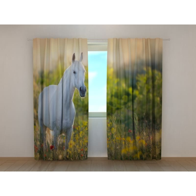 0,00 €Cortina personalizada - apresentando um vaidoso cavalo branco
