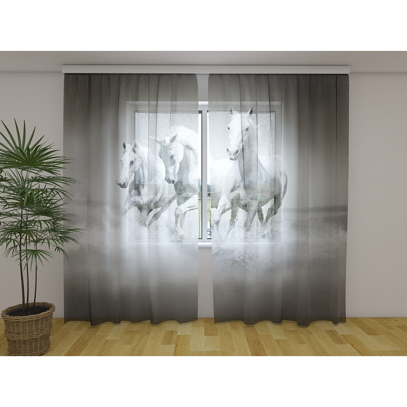 0,00 € Tilausteltta - kolmella valkoisella hevosella