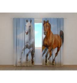 Custom tent - with two trotting horses