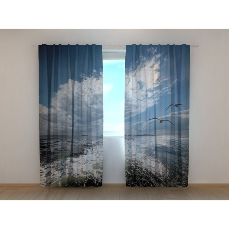 0,00 € Personalisierter Vorhang - mit zwei Möwen auf See
