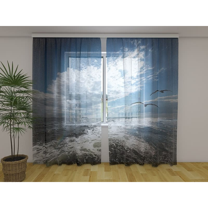 0,00 € Personalisierter Vorhang - mit zwei Möwen auf See