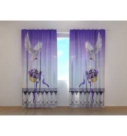 1,00 €Tenda personalizzata - con due colombe con i fiori