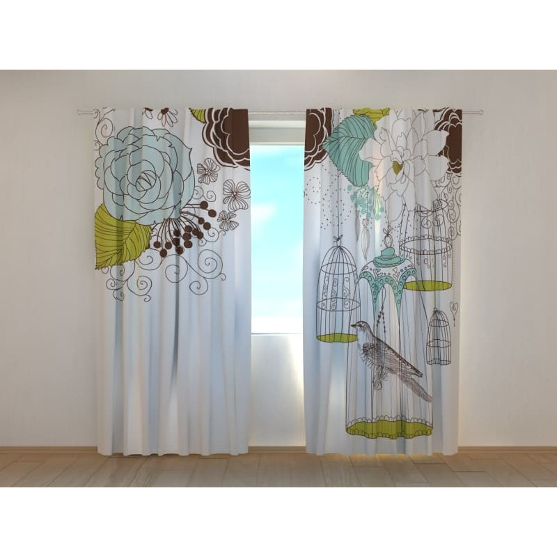1,00 €Tenda personalizzata - con un volatile tra i fiori