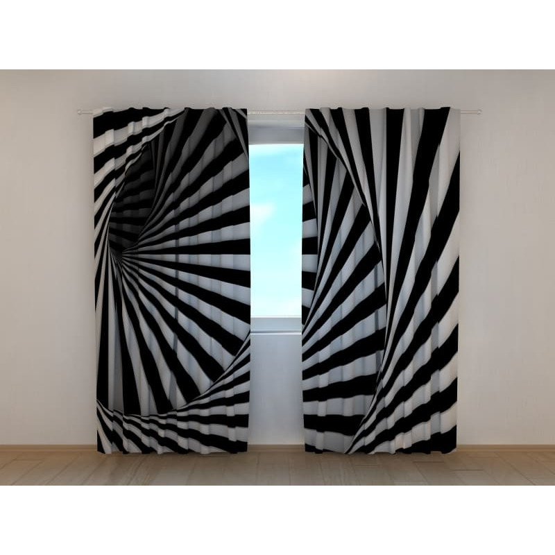 0,00 € Custom curtain - with a black and white spiral