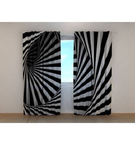 0,00 € Custom curtain - with a black and white spiral