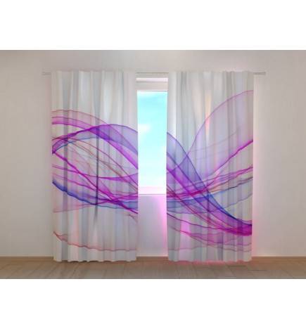 Custom curtain - abstract purple waves