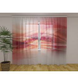 Custom curtain - abstract with amaranth waves