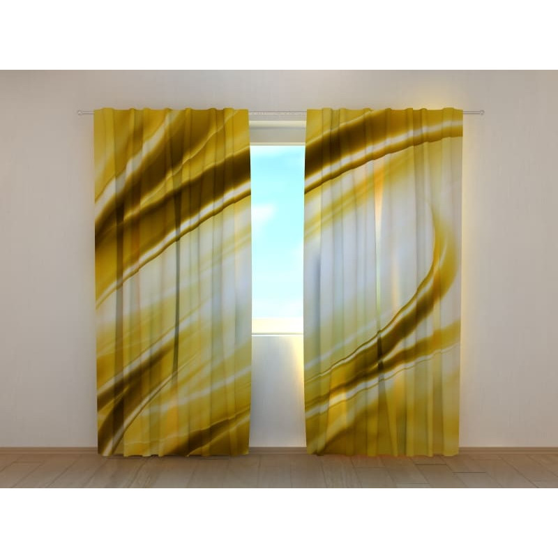 0,00 € Gordijn op maat - abstract met gouden golven 0,00 € Gordijn op maat - abstract met gouden golven