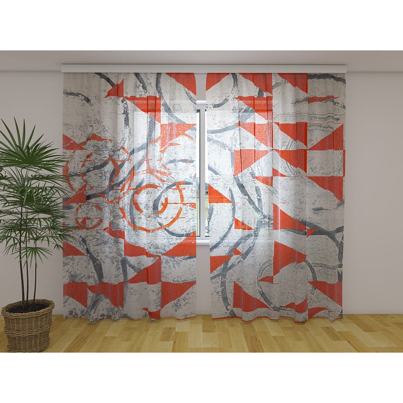 1,00 € Cortina personalizată - abstractă și geometrică în triunghiuri