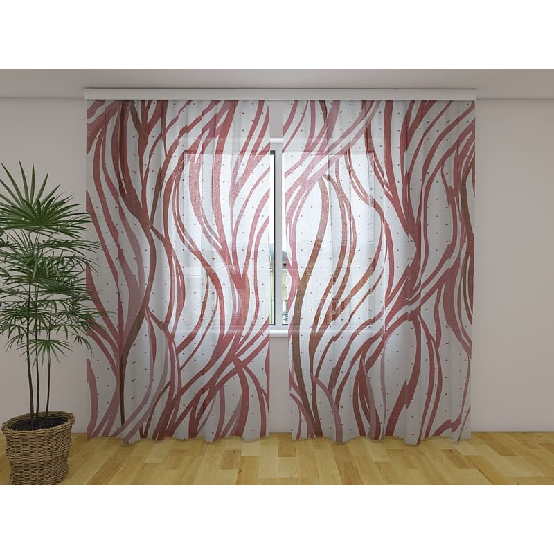 1,00 € Custom curtain - Abstract - With red vines