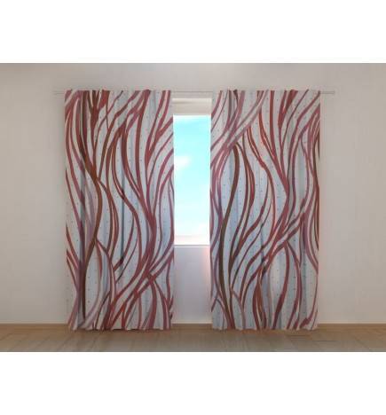 Custom curtain - Abstract - With red vines