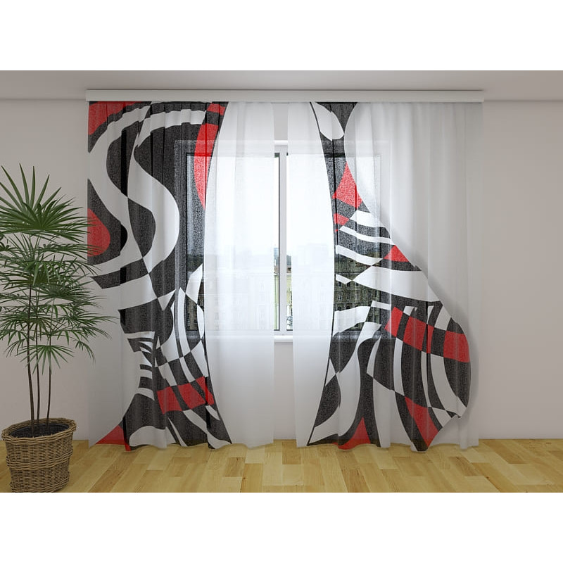0,00 € Persoonlijke tent - zwart en wit met een beetje rood