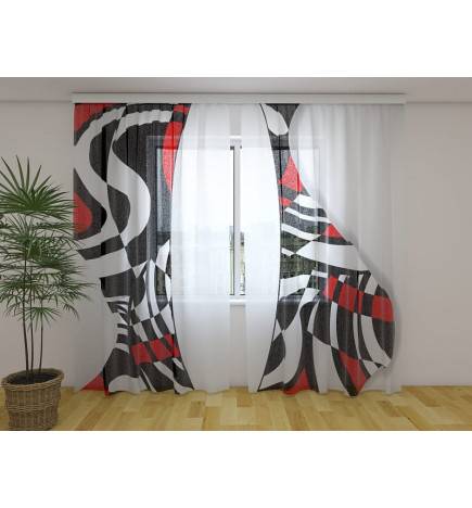 Šotor po meri - črno-bel z nekaj rdeče