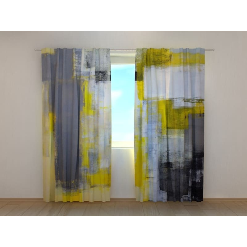 0,00 € Custom Curtain - Abstract Yellows and Greys