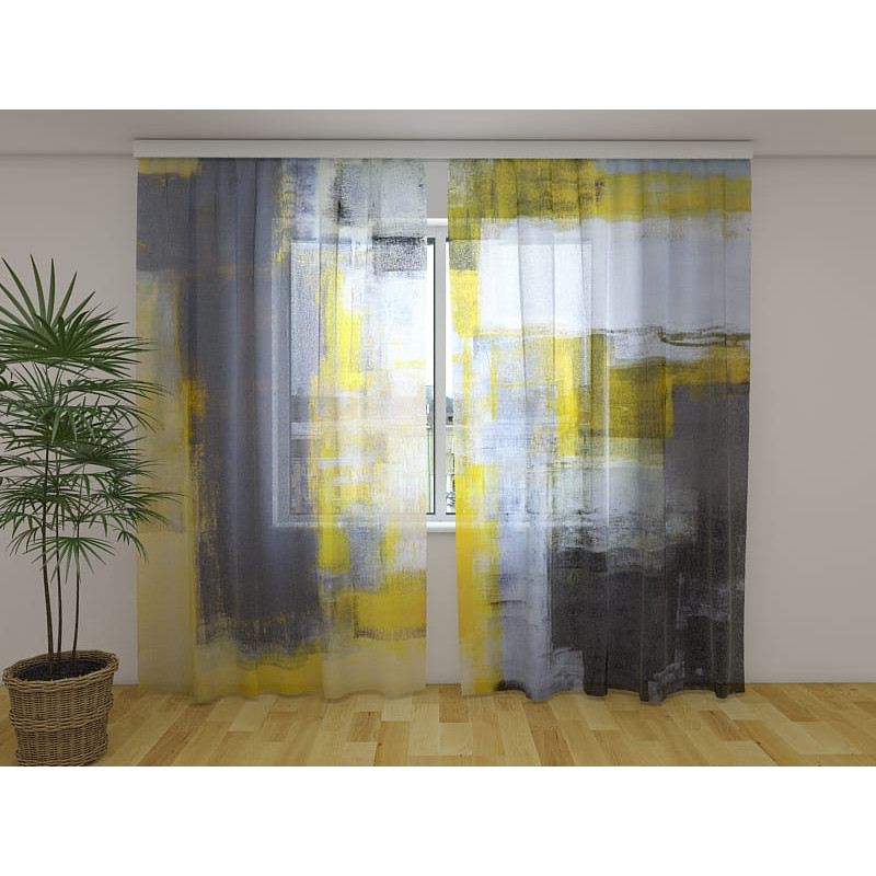 0,00 € Custom Curtain - Abstract Yellows and Greys