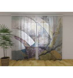 Maßgeschneiderter Vorhang – abstrakt und marmoriert