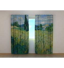 Custom curtain - Van Gogh - field with cypresses
