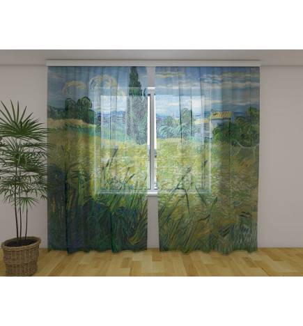 Maßgeschneiderter Vorhang – Van Gogh – Feld mit Zypressen