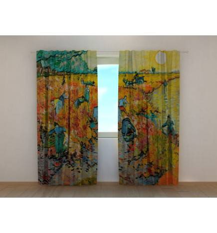 0,00 € Maßgeschneiderter Vorhang – Van Gogh – Roter Weinberg in Arles