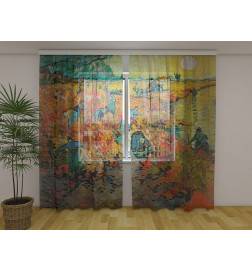 Maßgeschneiderter Vorhang – Van Gogh – Roter Weinberg in Arles