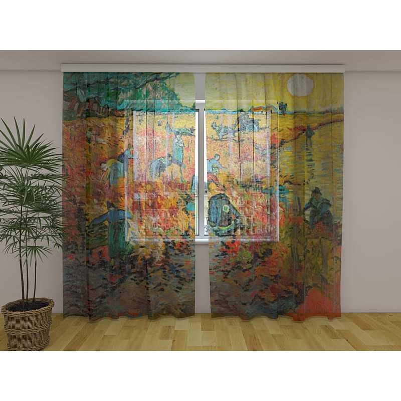 0,00 € Maßgeschneiderter Vorhang – Van Gogh – Roter Weinberg in Arles