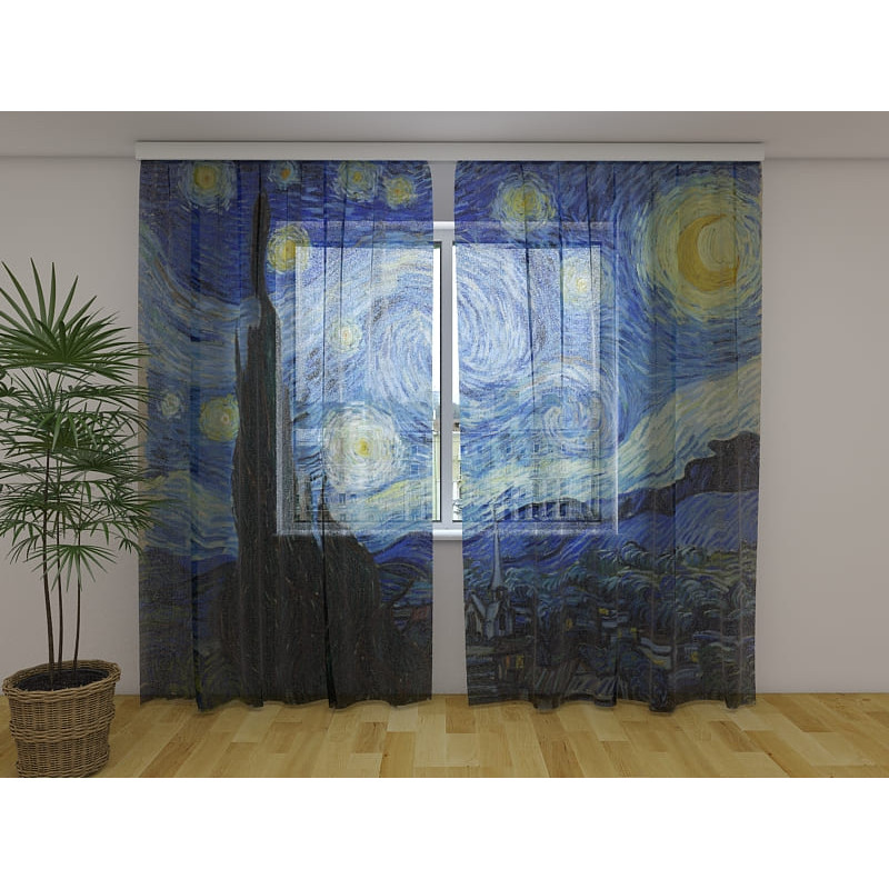 0,00 € Gordijn op maat - Van Gogh - Sterrennacht