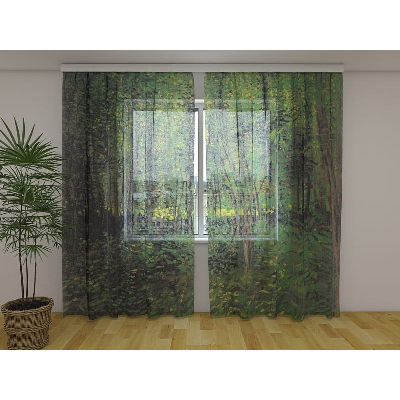 0,00 € Custom curtain - Van Gogh - Trees and undergrowth
