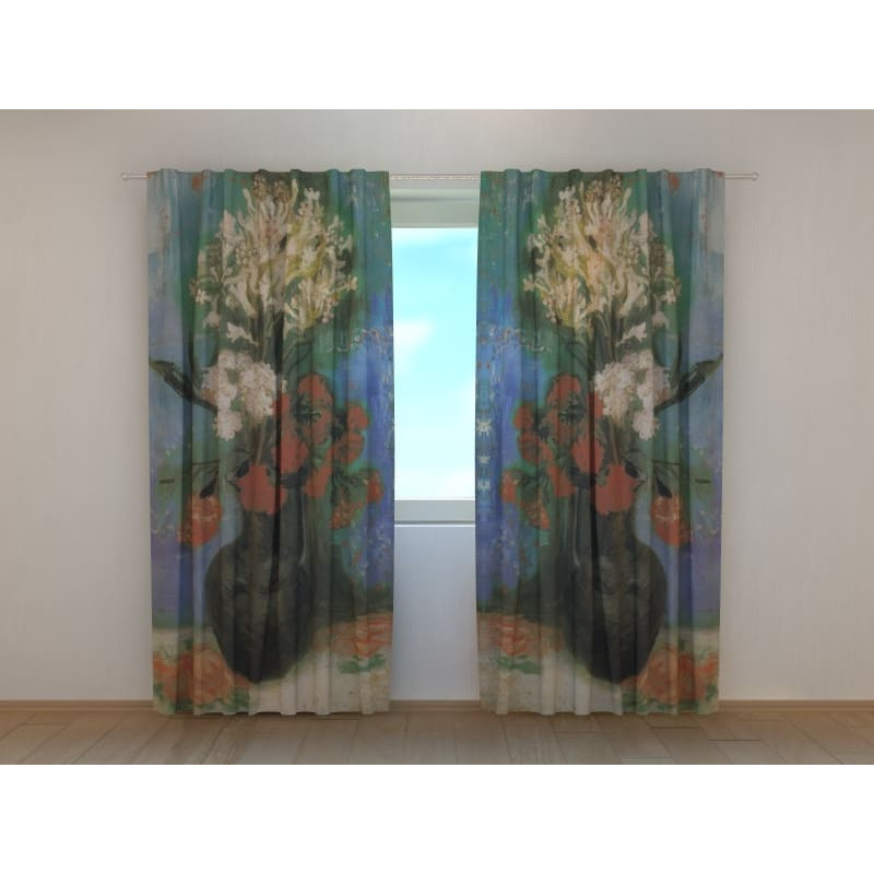 0,00 € Gordijn op maat - Van Gogh - Pot met anjers