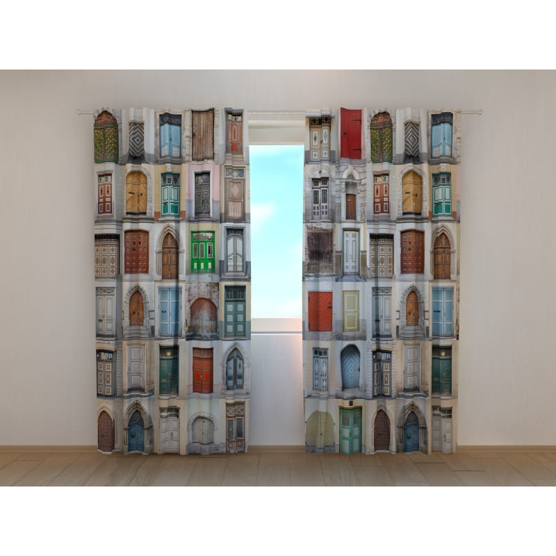 0,00 € Custom curtain - with many colored doors