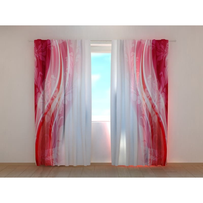 1,00 € Gordijn op maat - verfijnd - rood en roze 1,00 € Gordijn op maat - verfijnd - rood en roze