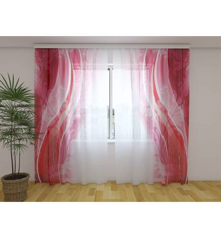 Custom curtain - refined - red and pink