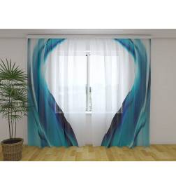 Maßgeschneiderter Vorhang – Raffiniert – Blau und Grün