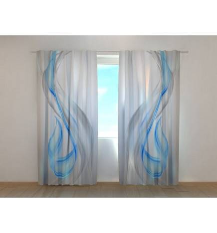 1,00 € Personalisierter Vorhang – Raffiniert – Grau und Blau