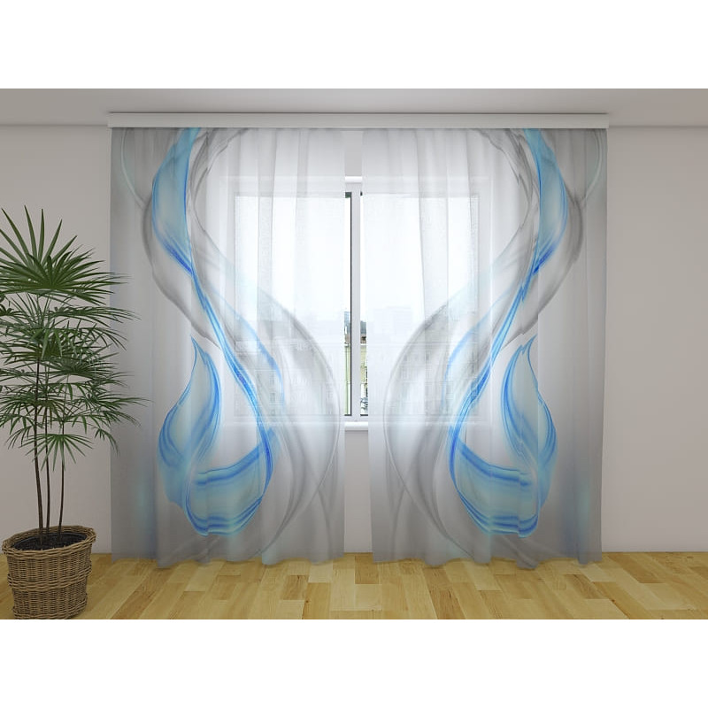 1,00 € Personalized curtain - Refined - Gray and blue