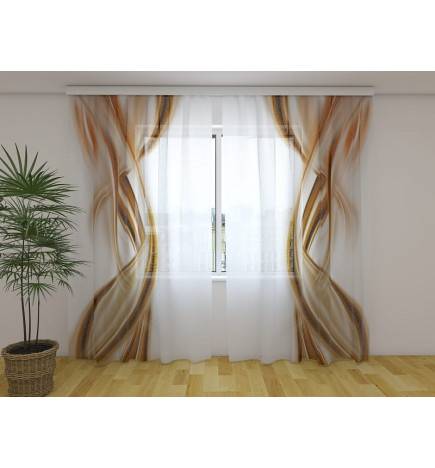 Maßgeschneiderter Vorhang – fein und braun