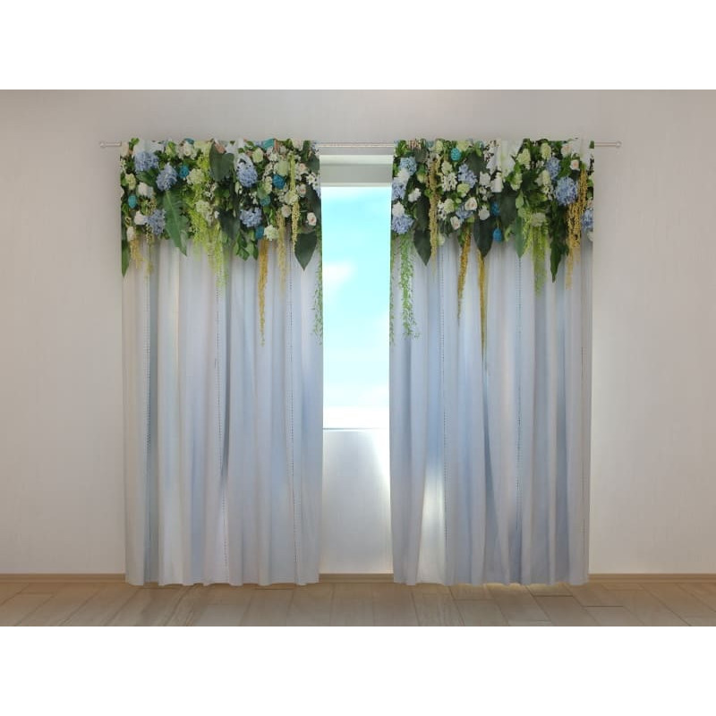 0,00 € Cortina a medida - primavera - gris y floral