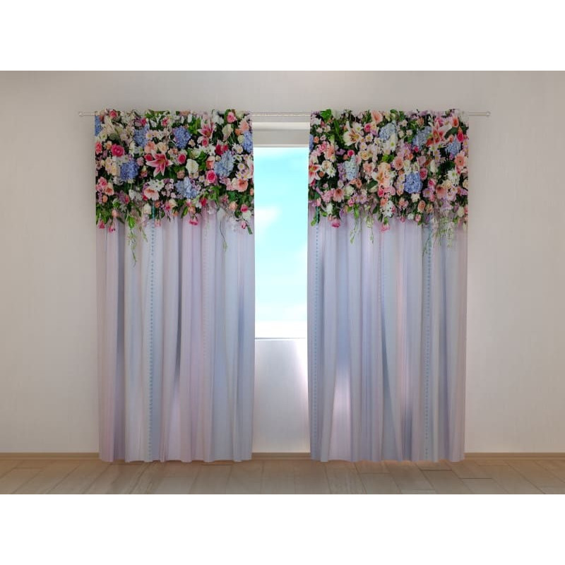 0,00 € Custom curtain - Spring with a gray background