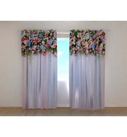 Custom curtain - Spring with a gray background