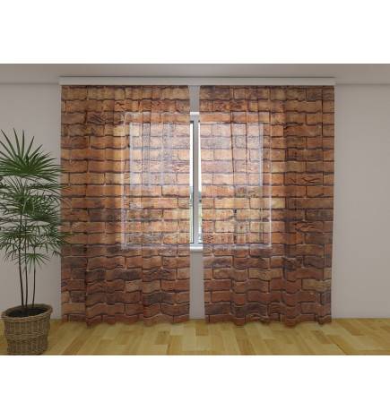 Mukautettu teltta - tiiliseinällä