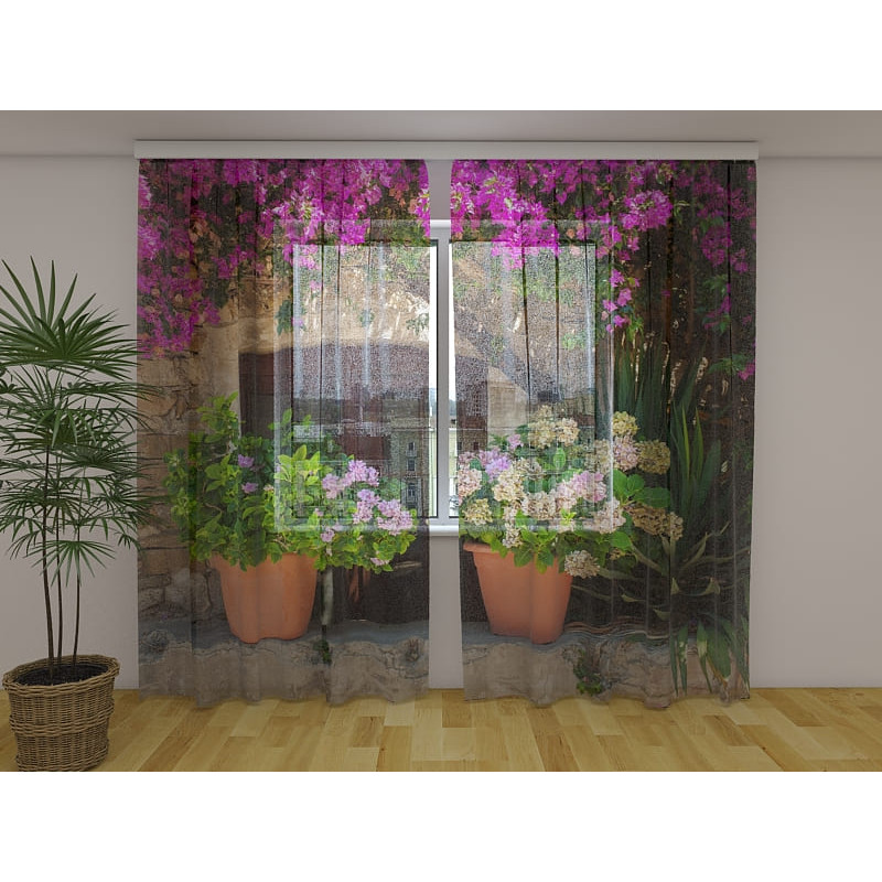 0,00 € Gepersonaliseerde tent - met bloemen op het raam