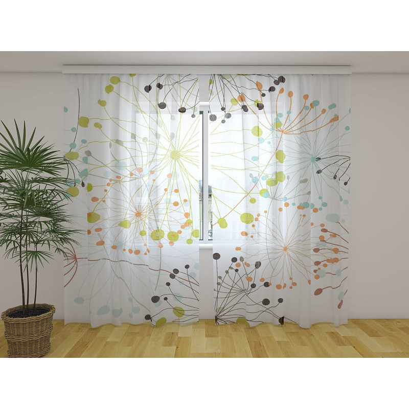 0,00 € Custom curtain - clear with wildflowers
