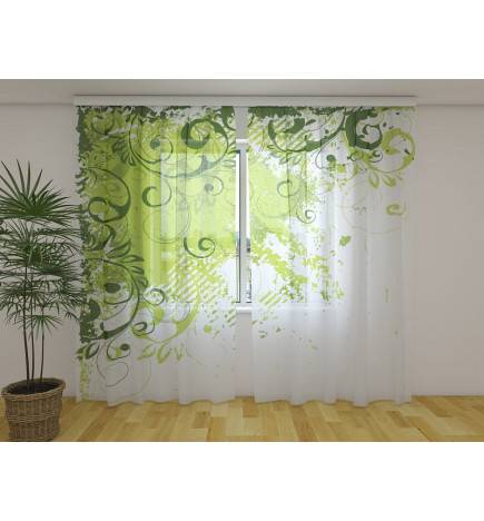 Custom curtain - light and green - ARREDALACASA