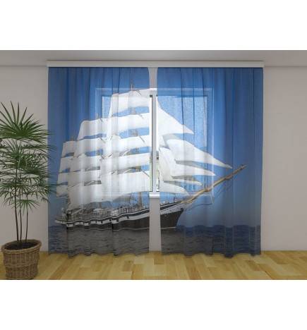 Custom tent - with a large sailing ship