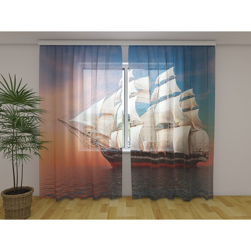 0,00 € Personalized curtain - sailing ship at sea