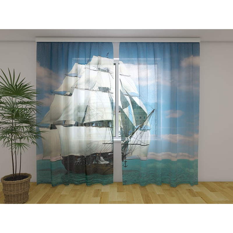 0,00 € Custom tent - with a white sailing ship