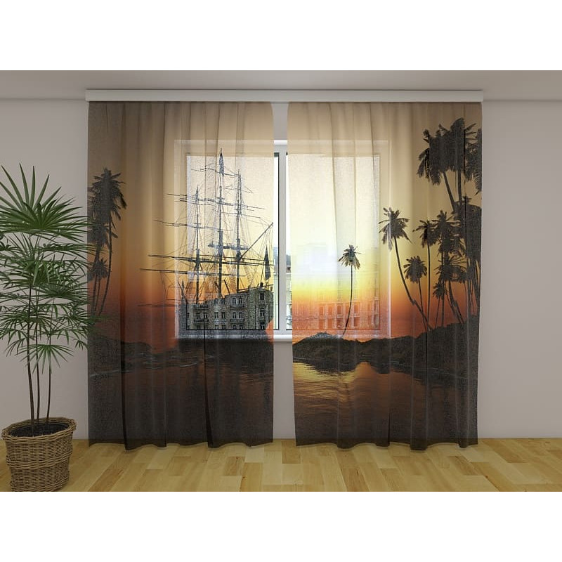 0,00 € Maßgeschneidertes Zelt – Segelschiff bei Sonnenuntergang
