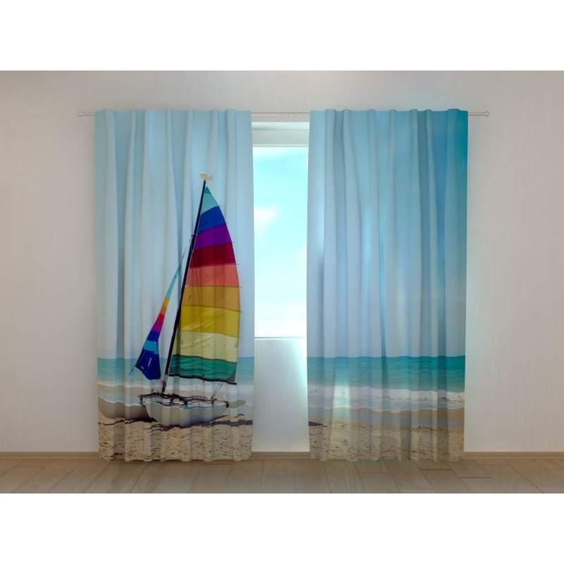 0,00 € Carpa personalizada - Velero colorido en la arena