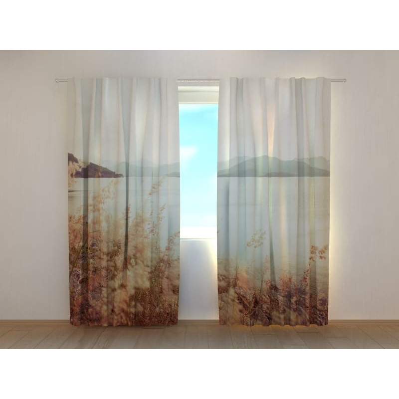 1,00 €Tenda personalizzata - Lago e montagne in stile vintage